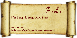 Palay Leopoldina névjegykártya